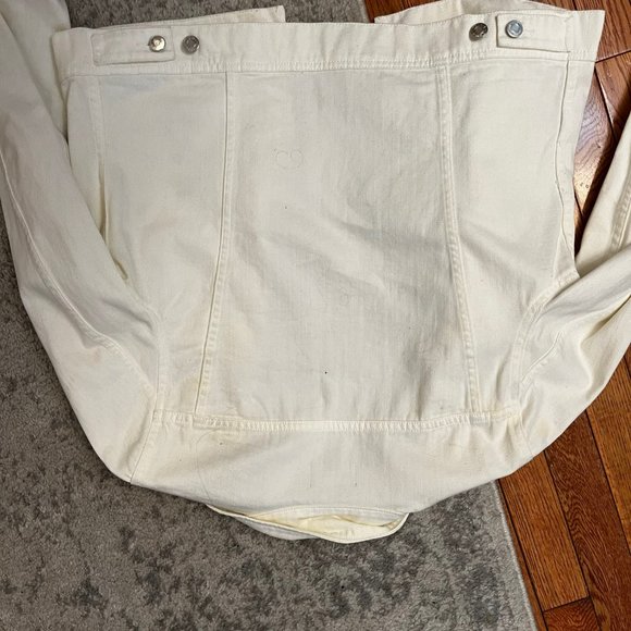 White J-Crew Jean Jacket (L) - Picture 4 of 4